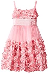Girls Bubble Dress Polyester/Satin  Dress With a Sash 