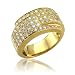 18k Gold White and Yellow Diamond Right Hand Ring / Band, Size 7 - 1.57 carat