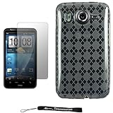 Clear Smooth Durable TPU Skin with Argyle Texture Design Protector / Silico ....