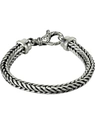 Sterling Silver 7MM Foxtail 8.5inch Bracelet: 8.5 Inch