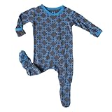 Kickee Pants Baby-Boys Infant Footie Pajamas Sleeper, Stone River Lattice-Pre...