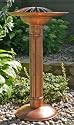 Smart Solar Verona Birdbath Fountain in Brushed Copper