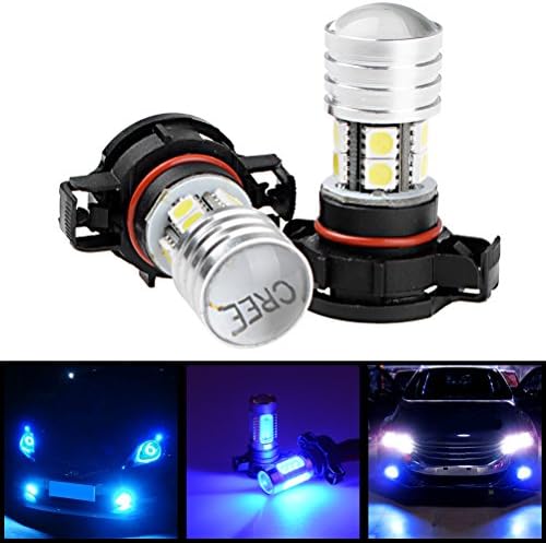 2X Blue H16 2504 PSX24W CREE XP-E Q5 LED DRL Running Lamp Fog Light Bulb For Honda Mazda Mitsubishi Nissan Toyota