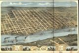 Bird's eye view of the city of Little Rock, the capitol of Arkansas 1871. Drawn & published by A. Ruger., large historic panoramic map reprint 53x36