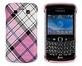 Hard Plaid Case for BlackBerry Bold 9700 - Pink