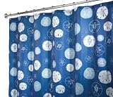 InterDesign Sand Dollar Shower Curtain, Blue/Green