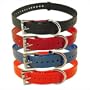Collar Strap Red / Roller Buckle / Nickel Hardware