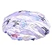 Mudder Waterproof Women Shower Bath Cap, 2 Pack, Blue and Purple