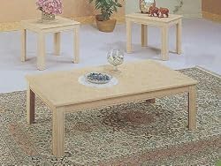 3 Piece Occasional Table Set in White Wash Finish By Coaster Furniture