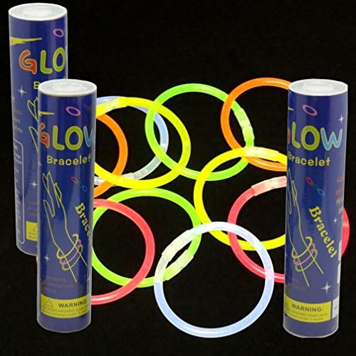 Moondon 300 8" Premium Glow Sticks Bracelets Necklaces Party Favors Rally Raves EDC
