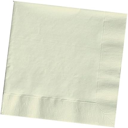 Paper Napkins, 2-Ply Dinner and Beverage- Ivory, 50 Count Each