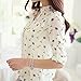 Shouhengda Women Long Sleeve Chiffon Blouse Floral Printed Button Shirts
