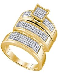 0.51CT DIAMOND MICRO PAVE TRIO SET