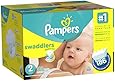 Pampers Swaddlers Diapers Size 2 Economy Pack Plus 186 Count