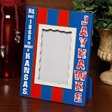 NCAA Kansas Jayhawks Crimson-Royal Blue Striped Vertical Picture Frame