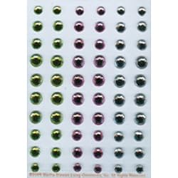 Martha Stewart Crafts Stickers, Green and Pink Ombre Gem