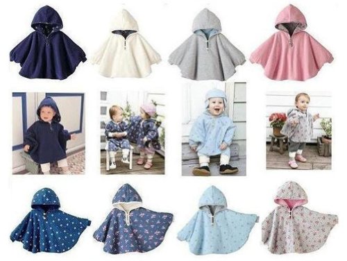Promithi Unisex-baby Double-side Wear Hooded Cape Cloak Poncho Hoodie