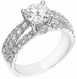 NEW DIAMOND WHITE GOLD LADIES RING