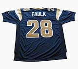 Marshall Faulk Autographed St. Louis Rams Official NFL Authentic Jersey