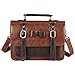 ECOSUSI Faux Leather Vintage Messenger Purse School Satchel Bag