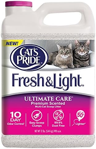 Cat's Pride C47512 Fresh and Light Ultimate Care Premium Scented Multi-Cat Scoop Litter, 12-Pound Jug