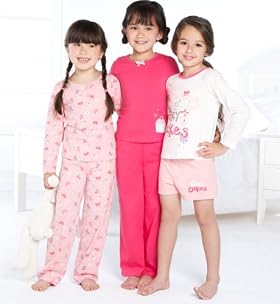 3 Pack - Younger Girls' Pure Cotton Assorted Pyjamas