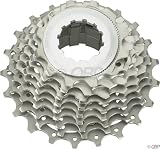 Shimano Dura-Ace 9 speed 12-23 cassette, three largest cogs are titanium