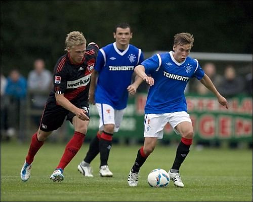 Photographic Prints of Soccer - Rangers v Bayer 04 Leverkusen - Pre Season Friendly - Takko Stadium from Rangers