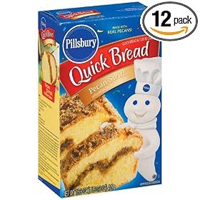 Pillsbury Pecan Swirl Quick Bread, 16.9-Ounce Boxes (Pack of 12)