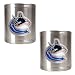 Vancouver Canucks NHL 2pc Stainless Steel Can Holder Set- Primary Logo by Great American Products