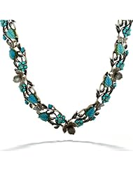 La Contessa Flower Necklace Turquoise - N8731TQ