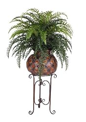 Artificial Fern in Large Tribal Pot