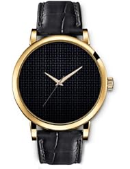 SPRAWL Aanalog Fashion Series Gold Ladies Watches of Genuine Black Leather Strap,Unique Wrist Watch for Women Girls Designed with Scratchy black background with elements