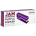 JAM PAPER Modern Desk Stapler - Purple - Sold Individually