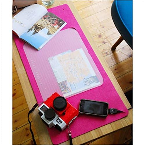 Multi-function Office Table Mat and Organizer (Pink 4pc)