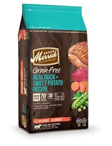 Merrick Grain Free 25-Pound Real Duck and Sweet Potato Dog Food, 1 Bag