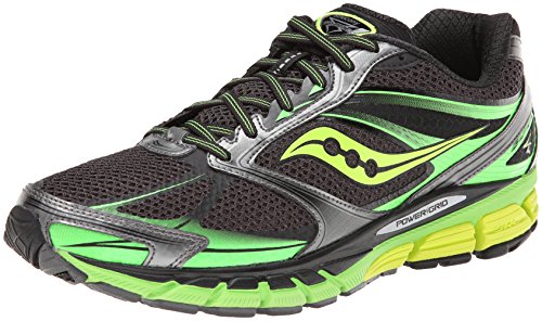 Saucony Men's Guide 8 Running Shoe,Black/Slime/Citron,11.5 M US