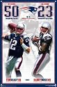 New England Patriots (Tom Brady & Randy Moss Records) Sports Poster Print - 24" X 36"