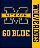 Michigan Wolveriens NCAA Stripes Raschel Blanket/ Throw 50 x 60