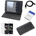 Gtmax Black Leather Multi-angle Rotating Folio Cover Case Wi