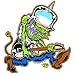 Sporting Goods : Helmet Metal Head Monster Sticker