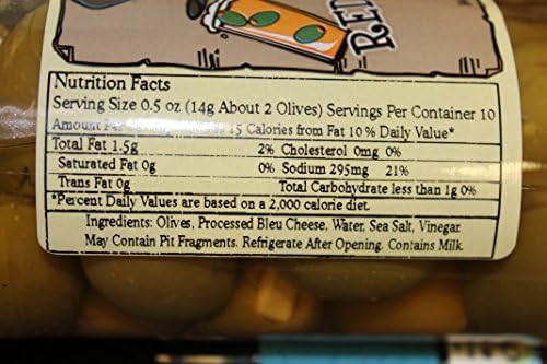 Martini Olives Stuffed with Bleu Cheese (2 Jars)