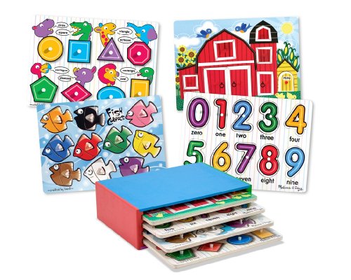 Melissa & Doug 4 Puzzle Pack with Storage Case Melissa & Doug 4 Puzzle Pack with Storage Case