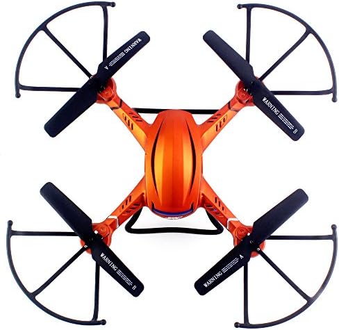 JJRC H12C Headless Mode RC Quadcopter 2.4G 4CH 6-Axis Gyro Super Power LED Lights Helicopter Drone with One Key to Return and HD 2.0MP Camera(Orange)
