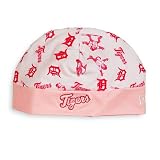 Detroit Tigers Reversible Baby Girl Beanie - Newborn (circumference: 17")