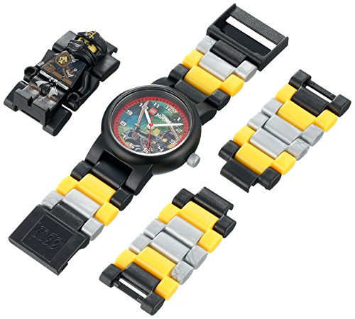 LEGO Kids  8020127 Ninjago Jungle Cole Plastic Watch with Link Bracelet and Figurine