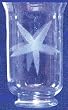 Individually Hand Etched Starfish Glass Candle Shade 11.h"
