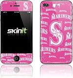 Skinit Seattle Mariners - Pink Cap Logo Blast Vinyl Skin for Apple iPhone 4 / 4S