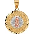 14K Tri-Color Gold Mis 15 Anos (My 15th Birthday) Medal - 23.75mm