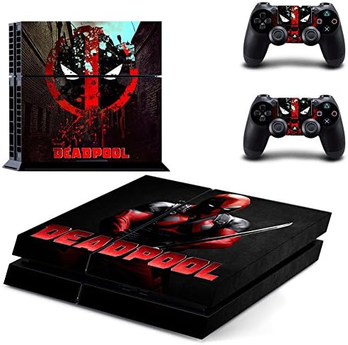 GOOOD PS4 Designer Skin Decal for PlayStation 4 Console System and PS4 Wireless Dualshock Controller - Super hero Deadpool